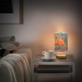 thumbnail image 6 of Flowers Flamingo Bedside Table Lamp LED Warm Lights with USB Charging Port Retro Cylinder Desk Lamps, 6 of 7