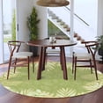 thumbnail image 3 of Sage Green Leaves Round Area Rug 8Ft Washable Large Circle Rugs for Living Room Dorm, Summer Botanical Pastoral Non-Slip Carpet Floor Mats Indoor Outdoor Carpet Runner Aesthetic Home Decor, 3 of 8