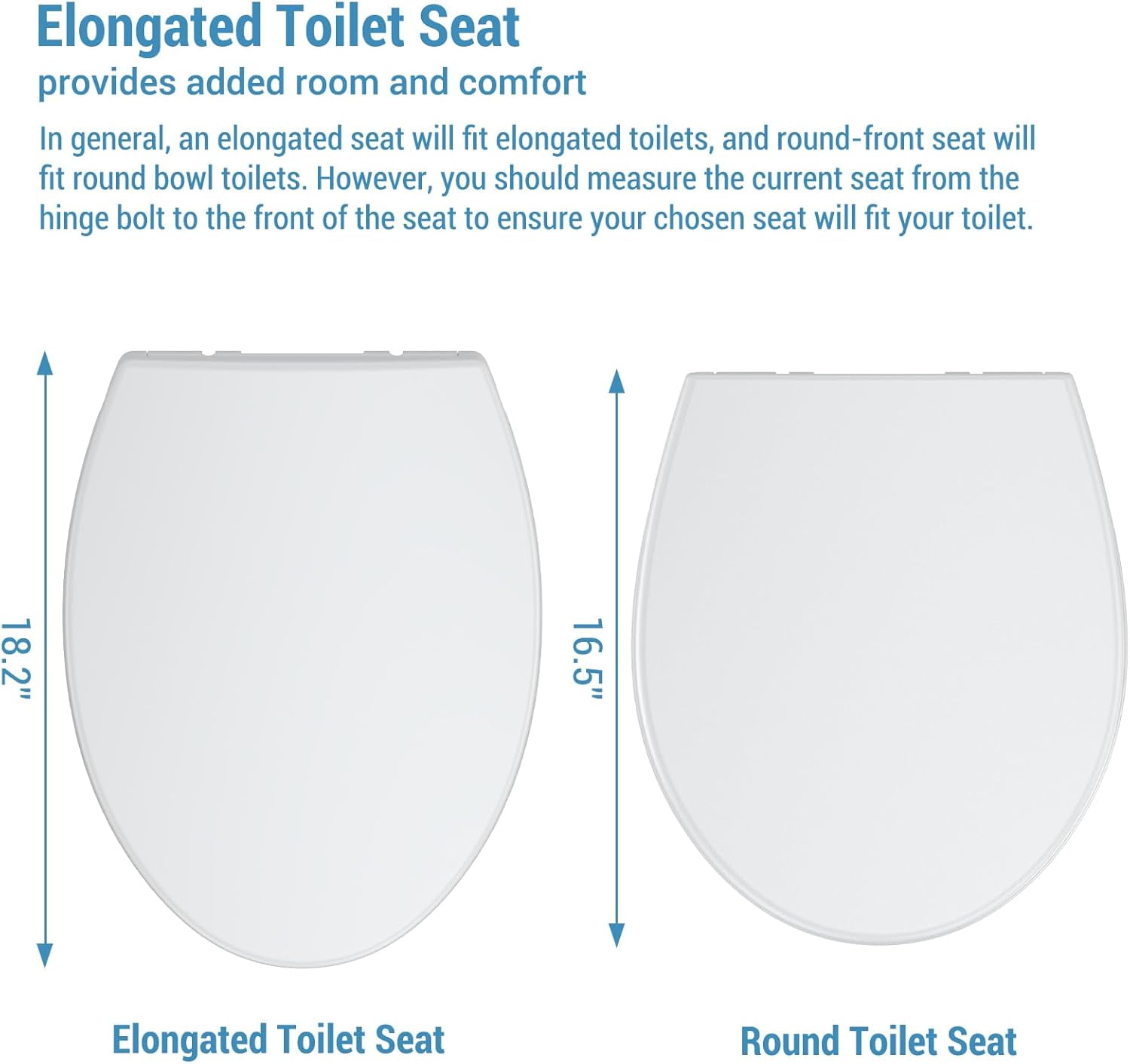 Acekid Toilet Seat,PP Round Toilet Seat with SecureLock System - Universal Fit for Most Round Toilets,Quick-Release and Quick-Attach,Easy-Clean White Design