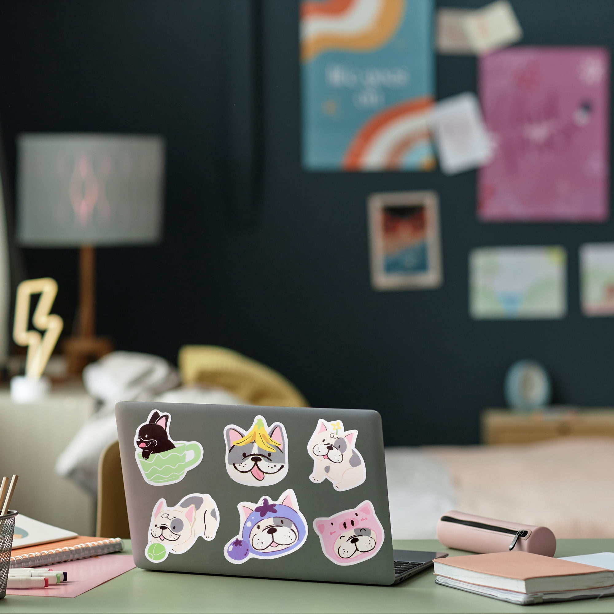 Unique Bargains Waterproof Reading Stickers for Laptop Water Bottle Graffiti Animal