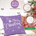 thumbnail image 2 of Christmas Throw Pillow Covers 18x18 4 pcs, Merry Christmas Xmas Winter Snowflake Decorative Holiday Cushion Pillow Cases 18 x 18 Indoor Farmhouse Home Room Couch Sofa Decor (Purple), 2 of 6