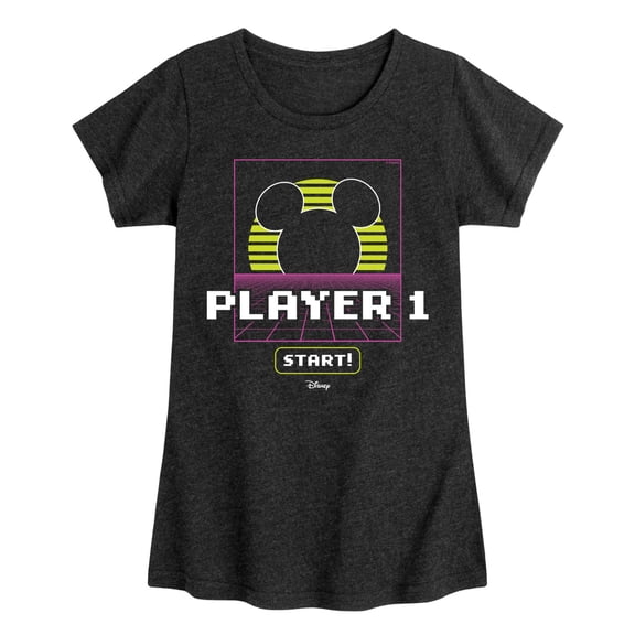 Disney - Player 1 Start - Toddler & Youth Girls Short Sleeve Graphic T-Shirt