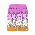 thumbnail image 6 of Crunowin Boys Summer Shorts Ice Cream Print Elastic Waist Lightweight Beach Shorts Hot Pink Size 5T, 6 of 6
