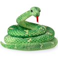 thumbnail image 1 of Peluche HyDren con forma de boa serpiente gigante, 200 cm, color verde, 1 of 6