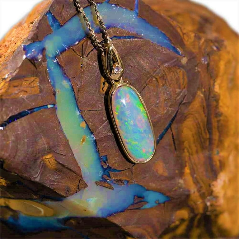 Opal necklace deals walmart
