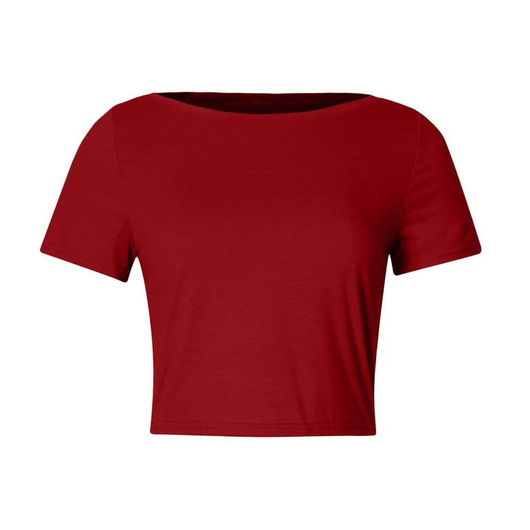 LUYAA Women's Long Sleeve Fitted Top - Square Neck Basic Tee, Cute Going Out Shirt (Size XL)