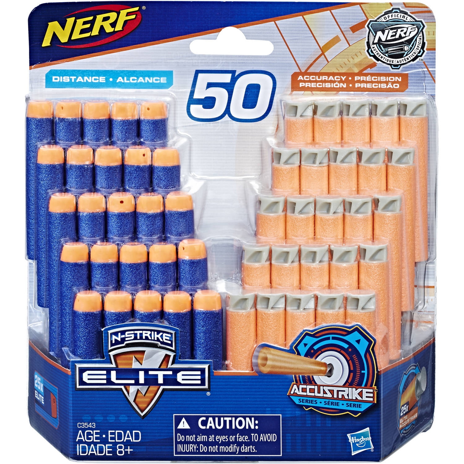 New Sealed Nerf N-Strike Elite And Accustrike 50 Pc Dart Pack 25 Of Each 