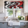 thumbnail image 2 of Abstract Line Window Valance Curtain Dark Art Rod Pocket Short Curtain for Living Room, Bedroom & Kitchen Window Decor 60x18in, 2 of 8