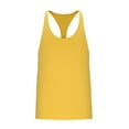 thumbnail image 4 of SSAAVKUY Men's Gym Tank Tops Y-Back Workout Muscle Tee Athletic Workout Fitness Vest T-Shirts Quick Dry Cotton Tank Shirts Yellow S, 4 of 5