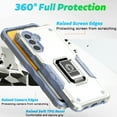 thumbnail image 5 of Feishell for Samsung Galaxy A14 5G Cover with Metal Ring Folding Kickstand,Drop Protection Magnetic Car Mount Shockproof Durable Dual Layer Hybrid Rugged Protective Phone Case,White, 5 of 9