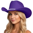 thumbnail image 1 of Sparkling Rhinestone Cowboy Hat Wide Brim Sun Travel Western Style Accessory for Casual Home Leisure, 1 of 5