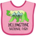thumbnail image 3 of Inktastic Yellowstone National Park Mountains and Bear Shape Boys or Girls Baby Bib, 3 of 4