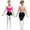Hot Pink&Black, variant on Kids Girls Sparkly Gymnastic Skirted Leotard Backless Lyrical Dance Dress Mock Neck Ballet Dancewear Royal Blue&Black 14