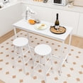 thumbnail image 2 of Costway 3 Piece Bar Table Set Pub Table and 2 Stools Counter Kitchen Set w/Metal Frame, 2 of 9