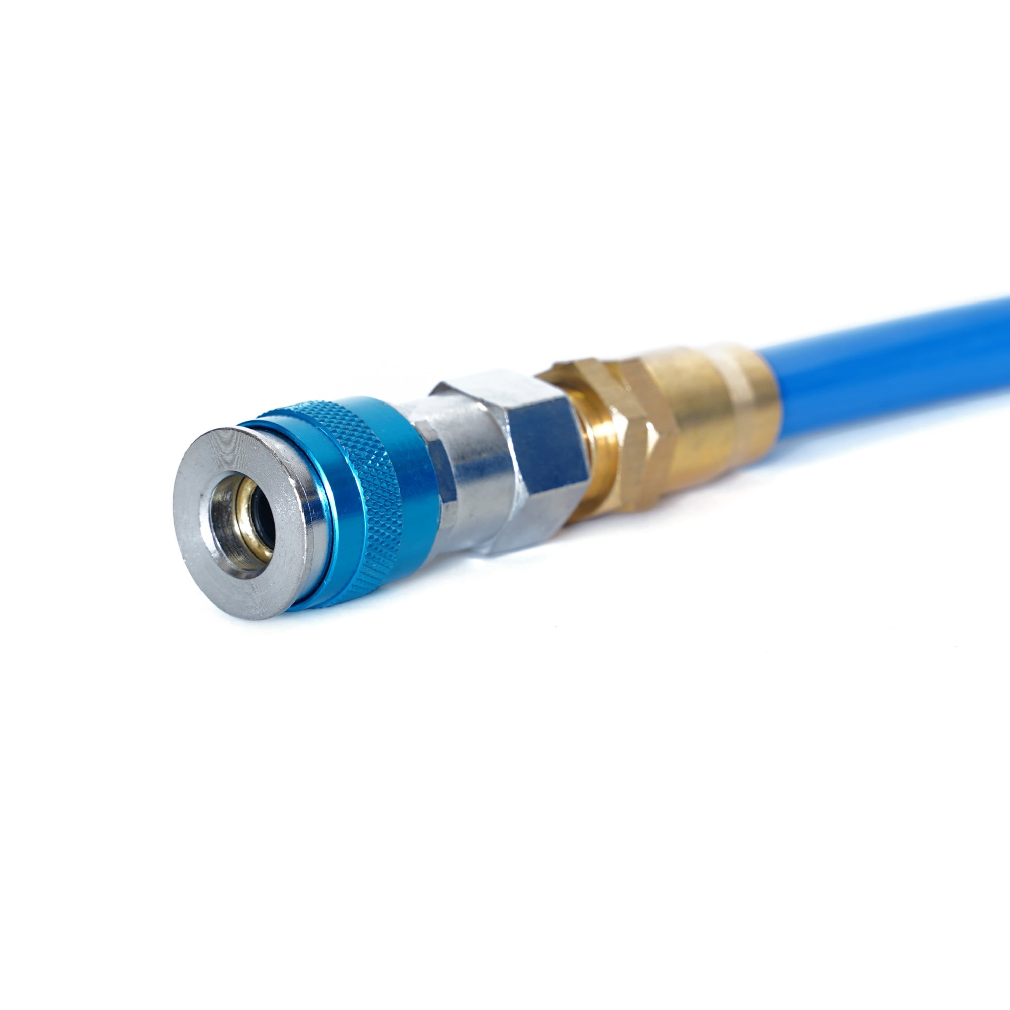 STEELMAN 50049-WMQ-IND 25-Foot Straight Air Hose with Reusable Quick Disconnect Fittings