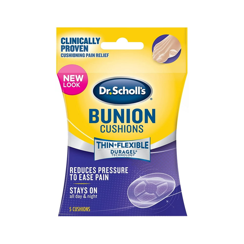 12 Pack Dr. Scholl's Duragel Bunion Cushions, Thin & Flexible, 5