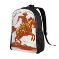 thumbnail image 2 of Easygdp Vintage Cowboy On A Bronco Horse Mochila Versátil y Elegante: Comodidad, Almacenaje y Durabilidad para la Universidad, Trabajo, Viajes y Uso Diario, 2 of 8