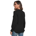 thumbnail image 5 of Anyjoin Women's Ruffle Puff Long Sleeve Tunic Tops Casual V-Neck Sweatshirts, 5 of 6