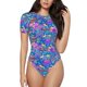 thumbnail image 1 of Balery Colorful Mushrooms Body de cuello redondo de manga corta para mujer Tops de manga corta Tops básicos-XX-Large, 1 of 7