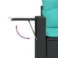 thumbnail image 2 of vidaXL 9 Piece Garden Sofa Set with Cushions Black Poly Rattan, 2 of 5