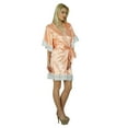 thumbnail image 6 of Bimba Women Kimono Sleeve Short Satin Robe Getting Ready Bride Bridesmaid Robe Lace Coverup, 6 of 8