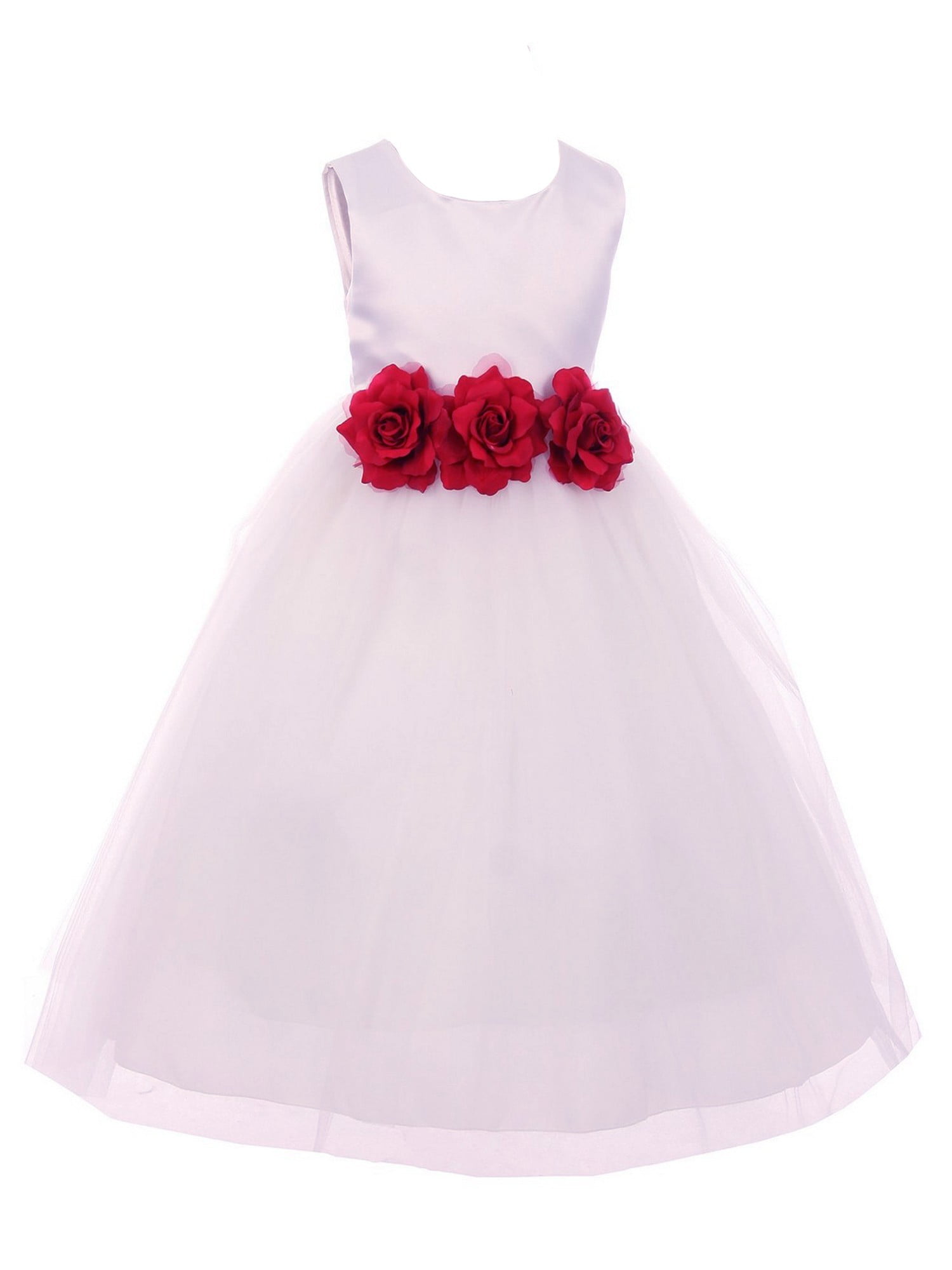 ladies red floral dress