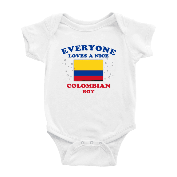 Everyone Loves a Nice Colombian Boy Baby Rompers (White, 18-24 Months)