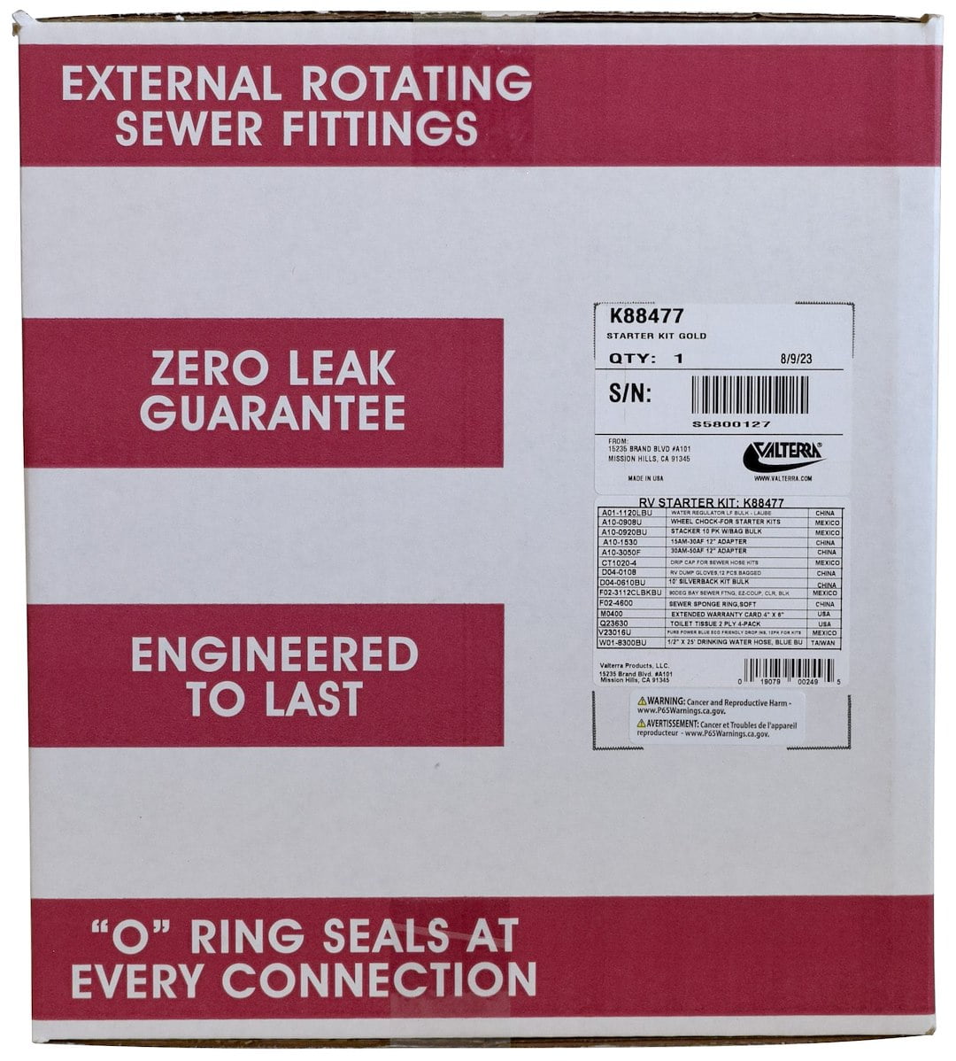 Valterra K88477 RV Start Up Gold Kit