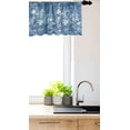 thumbnail image 3 of Ambesonne Sea Shells Window Valance, Flowers and Fishes, 54" X 18", Blue White, 3 of 3