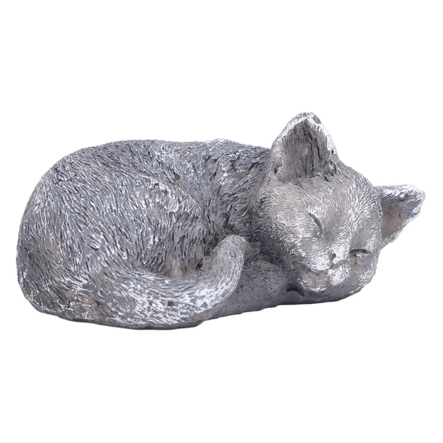 Pierre Commémorative pour Animaux de Compagnie, Pierre Tombale Commémorative pour Animaux de Compagnie en Résine Résistante aux Intempéries, Pierre Commémorative pour Animaux de Compagnie pour Jardin Extérieur, Ornement de Cour, Chat, Couleur Rocher