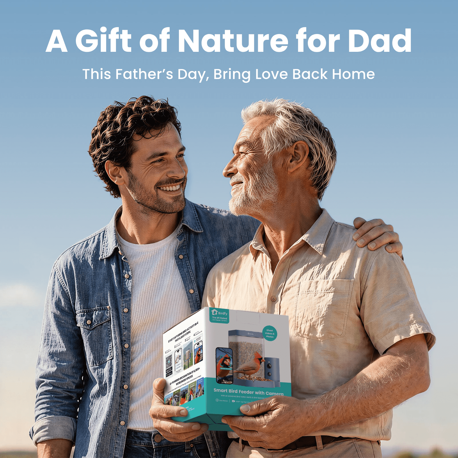 Birdfy Smart Bird Feeder with Camera, 60FPS Smooth Video, AI Bird Identification & Instant Alerts, Auto Capture, Perfect Gift for Bird Lovers