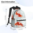 thumbnail image 4 of Vsdgher Koi Fish Corals,Spring Summer Print Unisex Large Capacity Bookbag Schoolbag Casual Daypack for High School/College/Teens/Travel/Work, 4 of 8
