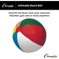 thumbnail image 3 of Champion Sports Beach Ball Inflatablefor Pools,Beaches-Watergamesfor Summer-36Inches-Rainbow Multicolor, 3 of 5