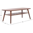 thumbnail image 3 of SAFAVIEH Karou Modern 2 Tier Wood Coffee Table, Walnut, 3 of 10