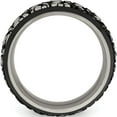 thumbnail image 3 of Titanium Edward Mirell Black Ti & Beveled Casated 9mm Band (Size 11) Made In United States emr194-11, 3 of 6