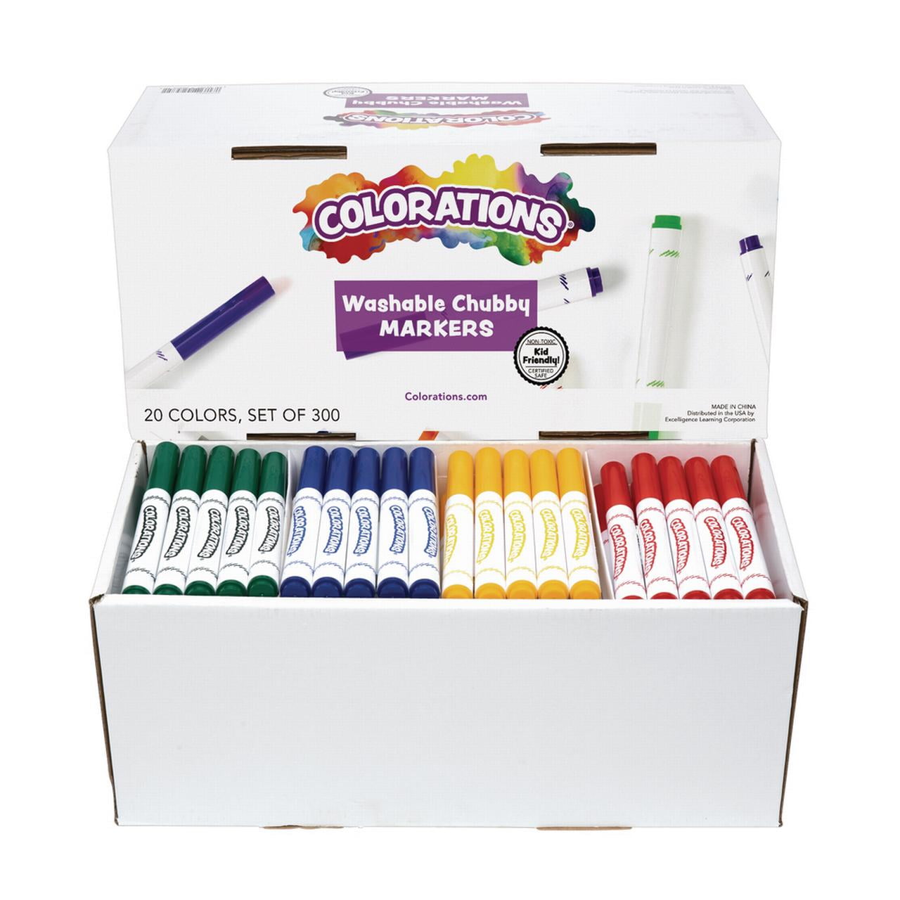 Colorations® Washable Chubby Markers Classroom Value Pack - Set of 256