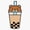 1pcs, variant on Cute Giant Panda Bear Drinking Sweet Milk Chocolate Bubble Tea Tapioca Pearl Decal For Kids Bottle Sticker