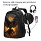 thumbnail image 2 of Fotbe Cool Black Eagle Mochila con Estampado y Puerto USB para Hombre y Mujer, Mochila Antirrobo, Mochila de Viaje, Mochila Escolar, Mochila Universitaria, 2 of 7