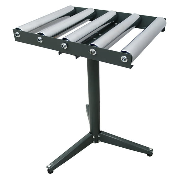 5 Rolls Adjustable Conveyor Roller Table Conveyor Stand with Casters 250lbs 23.9-41.6 Inch