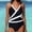 Black, variant on Babysbule Womens Swimsuits Ladies Vacation Beach Split Print Stitching Swimsuit Bikini Swimsuit