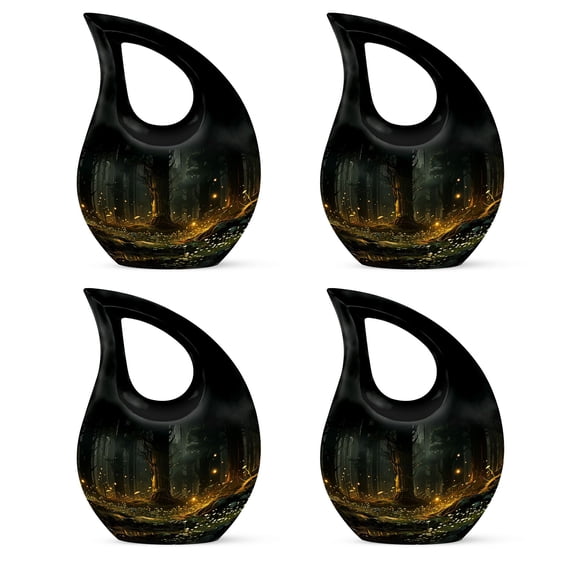 Twilight Mystical Forest Urn - Little Urns For Human Ashes - Urns For Human Ashes For Burial - Mini Urns For Human Ashes Keepsake - Urns Adult Male Dad & Mom - Decorative Urn 3 Inch 4 Pcs