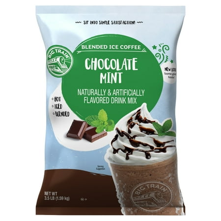 Big Train Chocolate Mint Blended Ice Coffee Beverage Mix, 3.5 lb