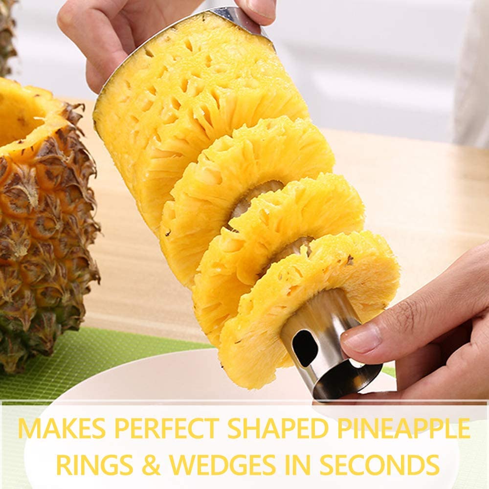 Kit 5 En 1 Éplucheur Et Découpeur De Fruits - Ananas, Pastèque, Orange, Avocat, Banane - Acier Inoxydable