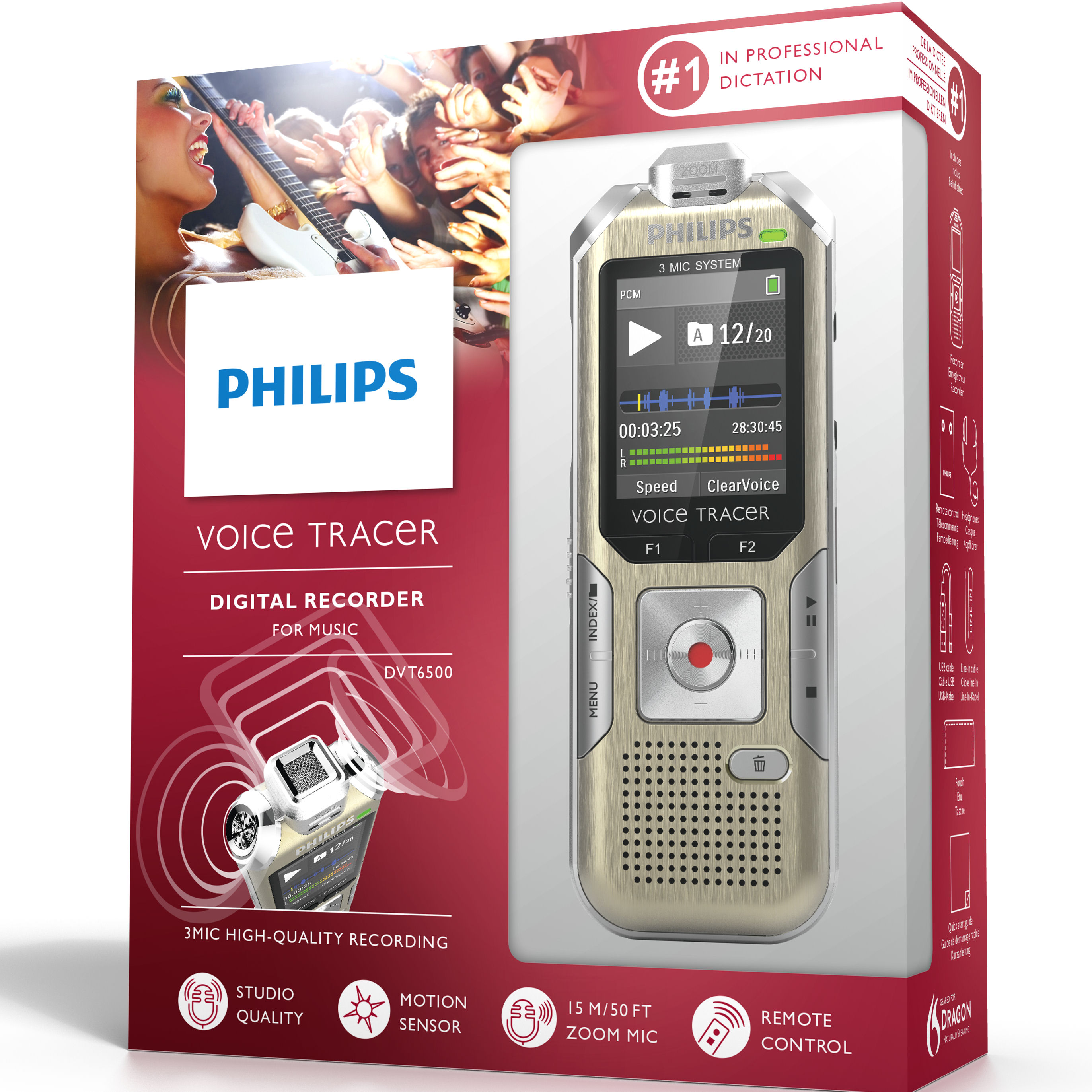 Philips DVT6500 Digital Voice Tracer - image 4 of 5