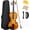Natural Soft Gloss, variant on 1/4 Violin for Beginner, Violin 1/4 Size for 5-7, Student, Acoustic Violins with Hard Case, Bow, Rosin, Bridge (Antique Matte)