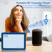 ezcap Cassette Player,Auto BT Tape Portable BT Cassette Player BT 4.2 Auto Reverse Audio Player Tape Audio Tape Auto Audio Cassette Player Tape Player