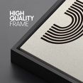 thumbnail image 4 of PixonSign Framed Canvas Print Wall Art Duotone Minimal Vintage Geometric Collage Abstract Shapes Illustrations Modern Art Boho Decorative Chic for Living Room, Bedroom, Office - 16"x24" BLACK, 4 of 5