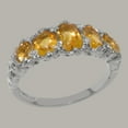 thumbnail image 2 of LBG British Made 10k White Gold Natural Citrine Womens Band Ring - 33 size options - Size 10.25, 2 of 6