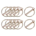 thumbnail image 1 of Uxcell 10Pack Pasador de Anillo, 4.5x32mm Pasadores de Acero al Carbono para Remolque con Zinc Colorido, 1 of 1