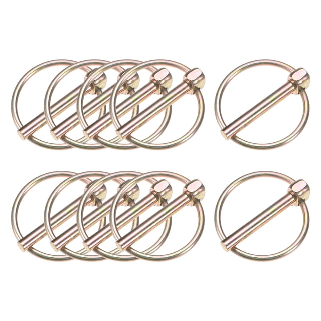 Uxcell 10Pack Pasador de Anillo, 4.5x32mm Pasadores de Acero al Carbono para Remolque con Zinc Colorido